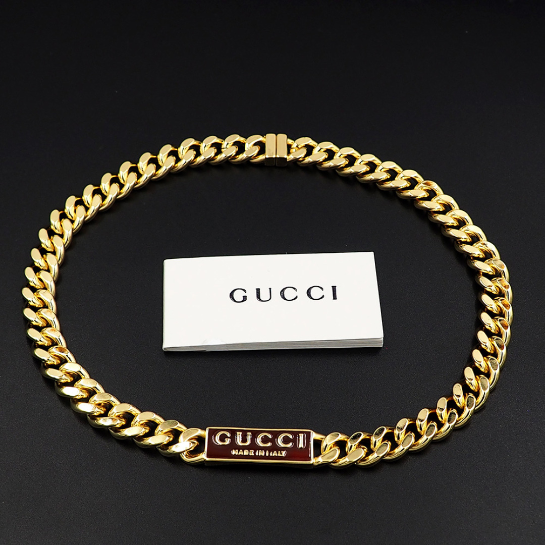 GGN061 Gucci Trademark enamel chain Necklace For men women - ccjewelryacc