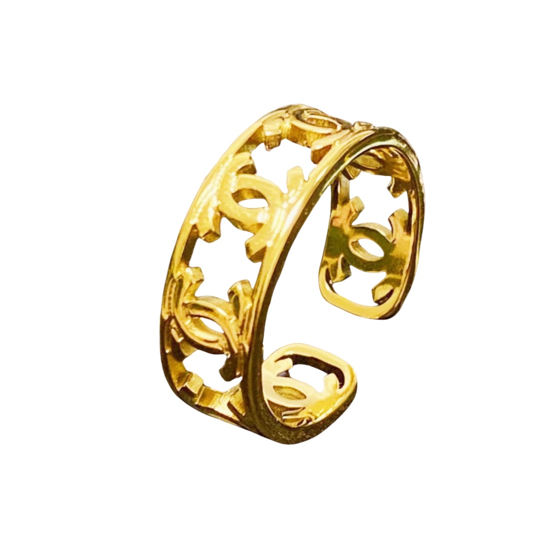 CCR071 CC logo ring - ccjewelryacc