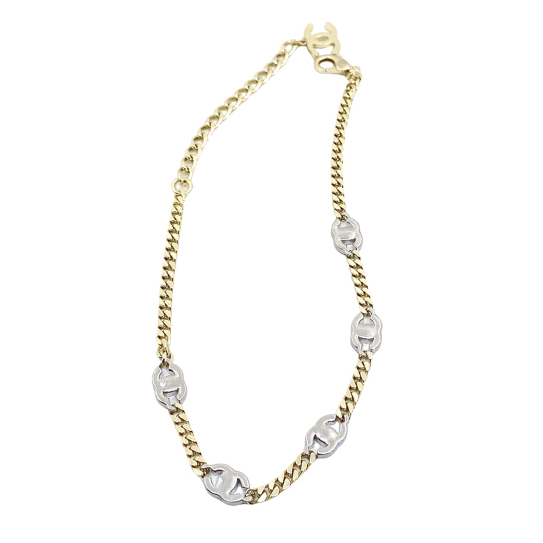 CCN031 Chanel crystal cc motifs choker - ccjewelryacc