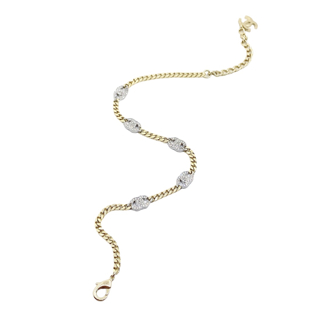 CCN031 Chanel crystal cc motifs choker - ccjewelryacc