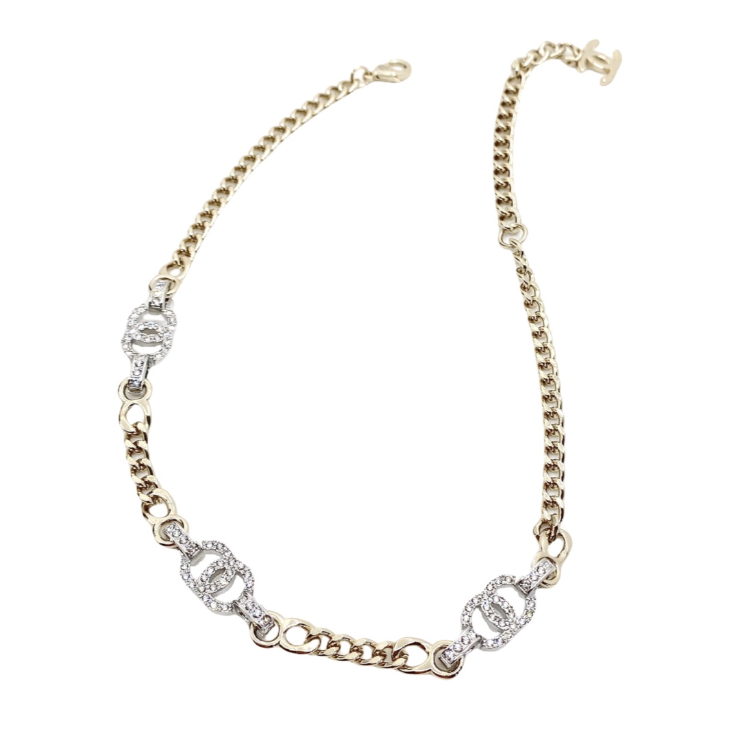 CCN027 Chanel CC motifs choker Necklace - ccjewelryacc