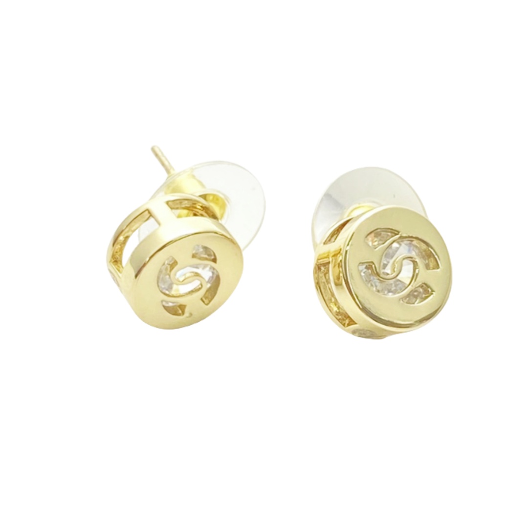 CCE526 24B CC stud earring - ccjewelryacc