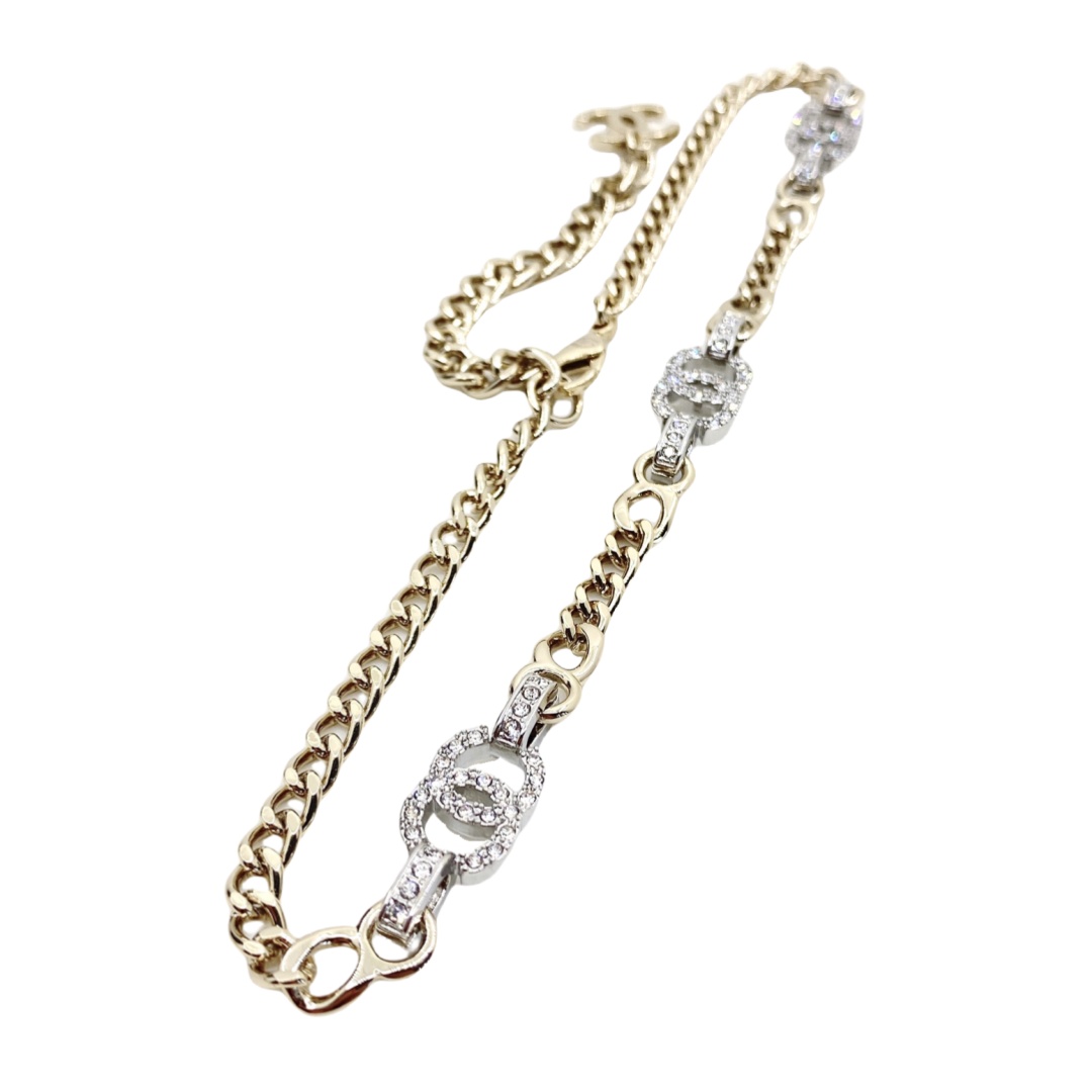 CCN027 Chanel CC motifs choker Necklace - ccjewelryacc