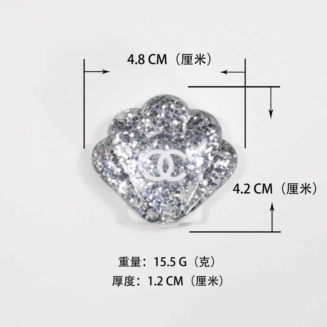 BCB132 Chanel acrylic seashell brooch pin - ccjewelryacc