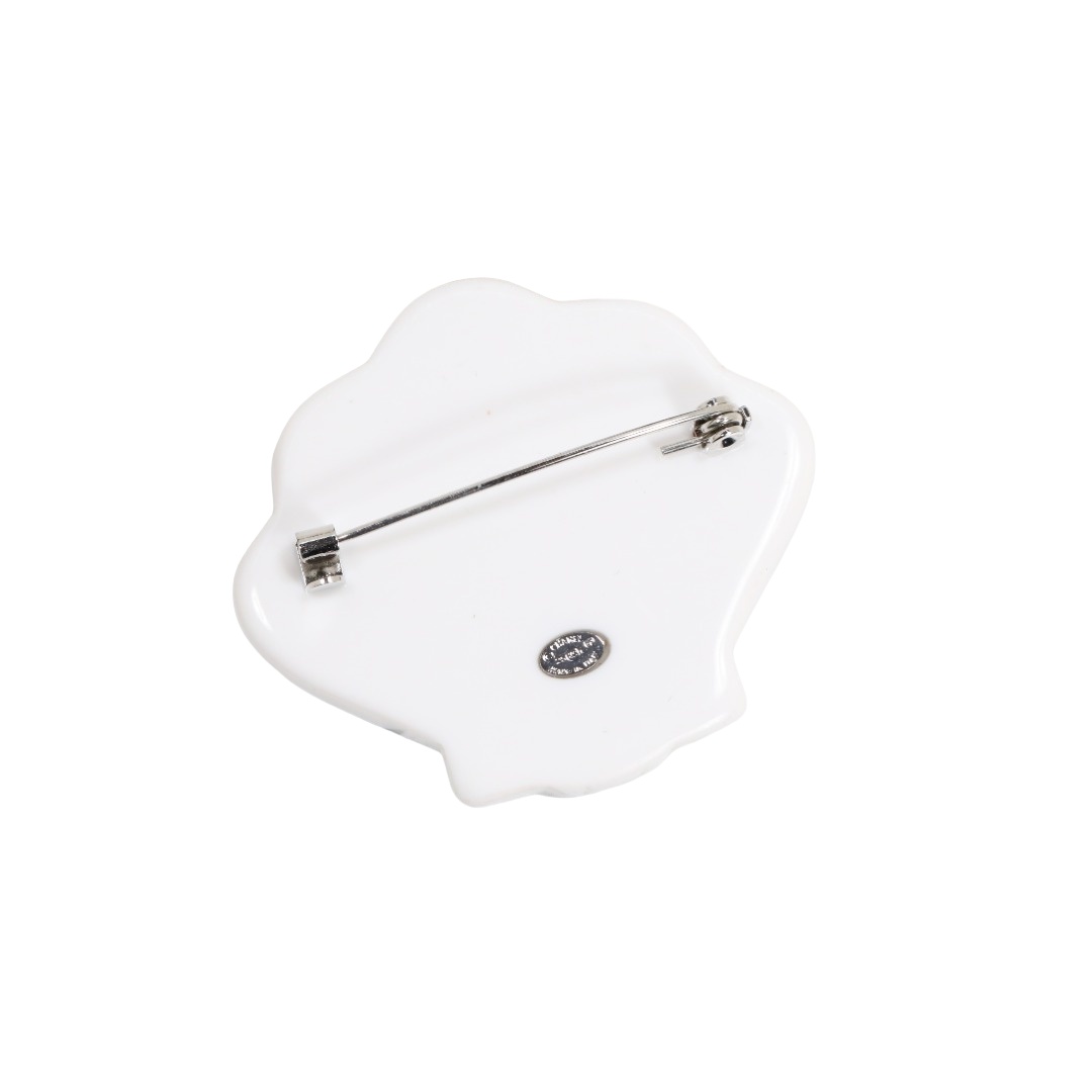 BCB132 Chanel acrylic seashell brooch pin - ccjewelryacc