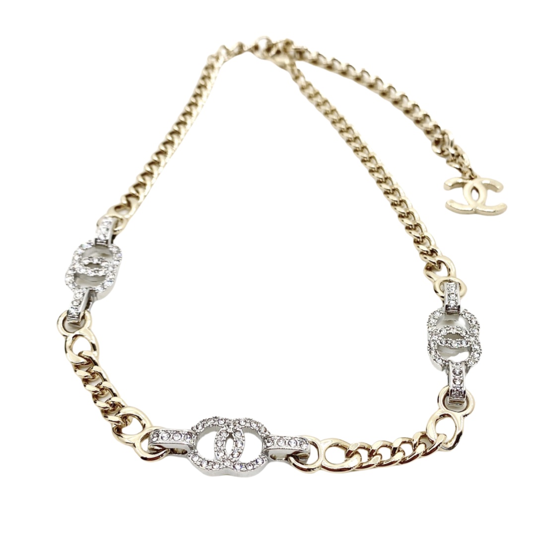 CCN027 Chanel CC motifs choker Necklace - ccjewelryacc