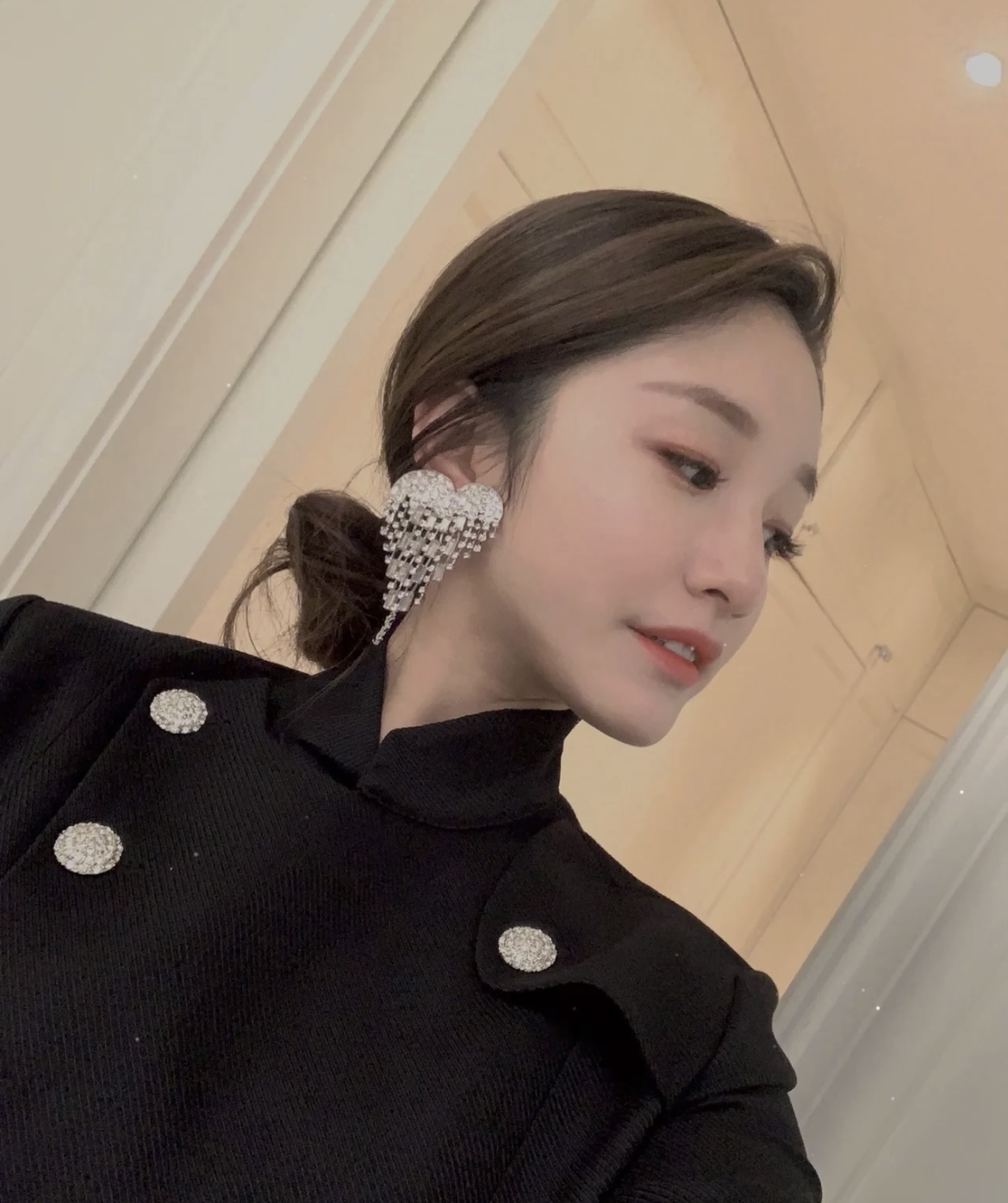 BYB009 YSL crystal heart brooch pin - ccjewelryacc