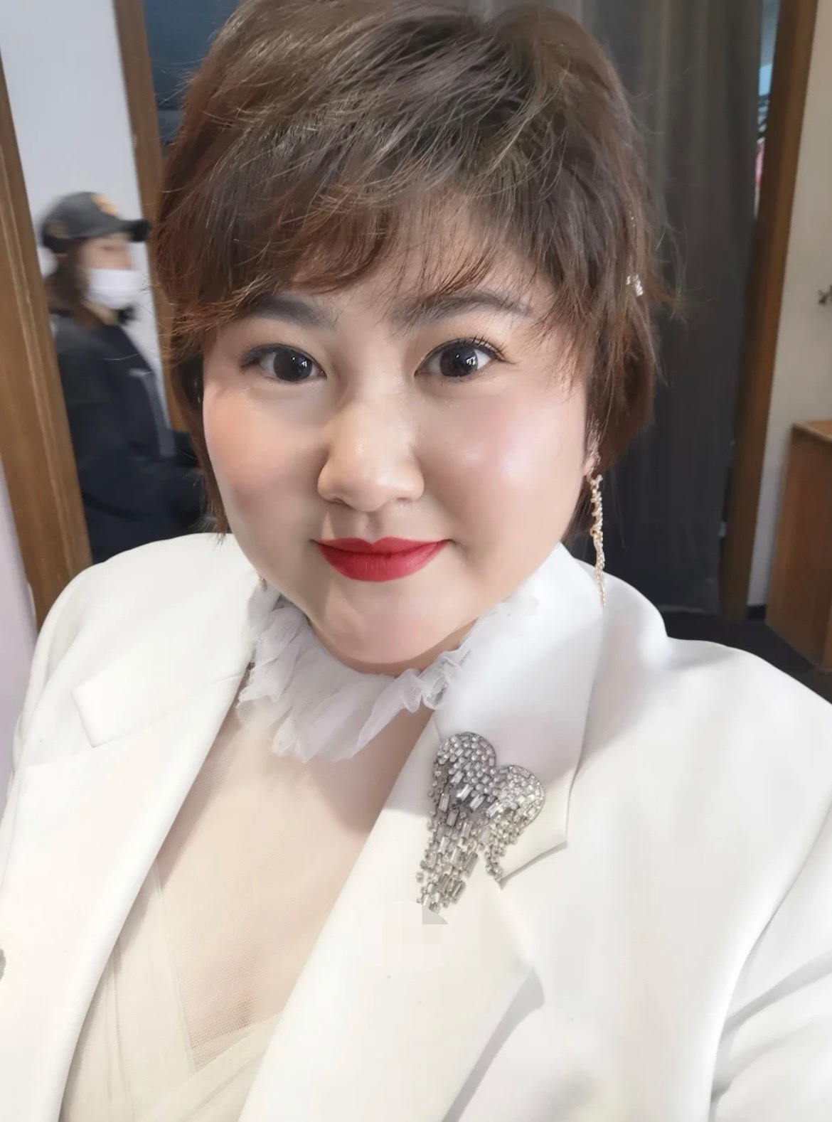 BYB009 YSL crystal heart brooch pin - ccjewelryacc