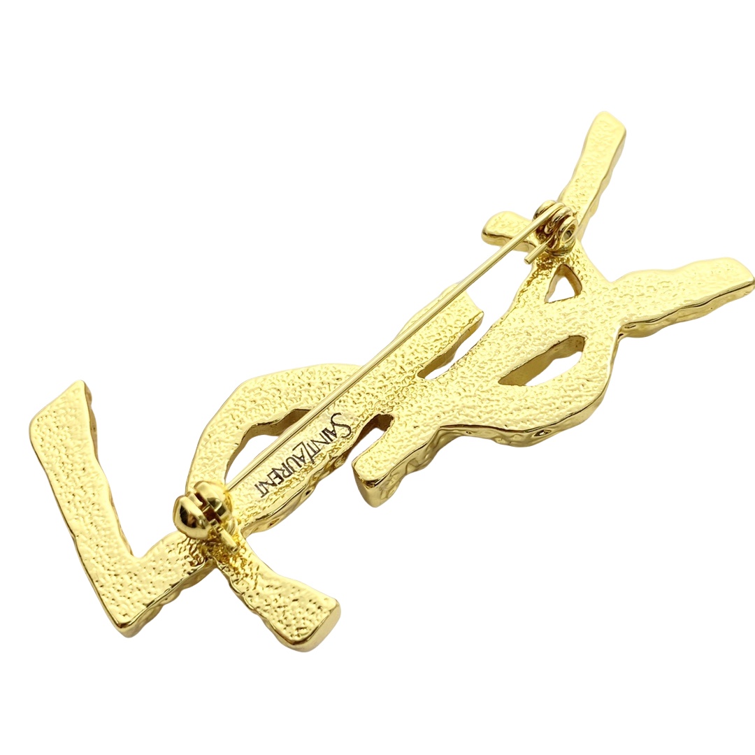 BYB008 YSL Gemstone brooch pin - ccjewelryacc