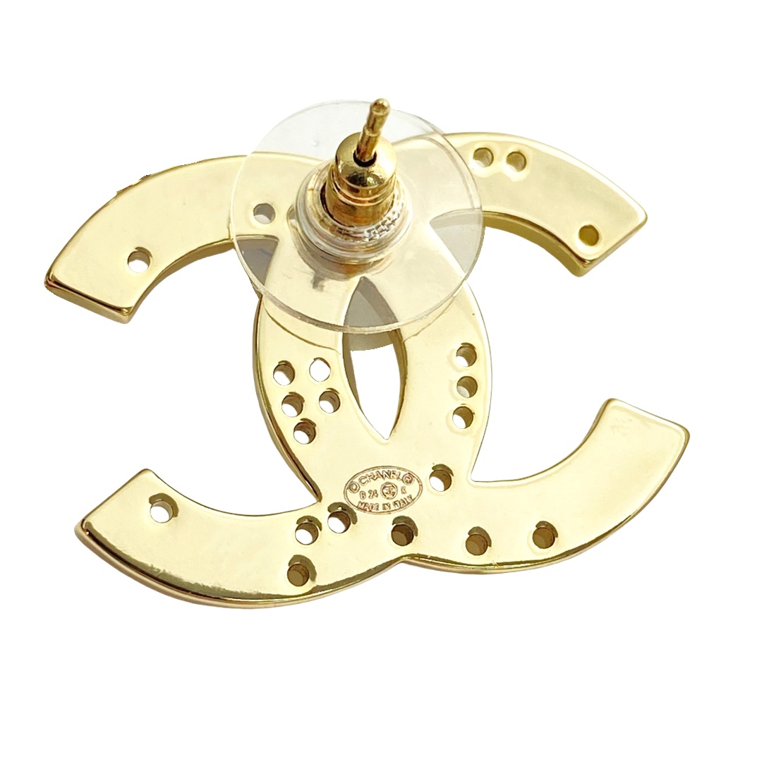 CCE301 Double cc chanel earrings - ccjewelryacc