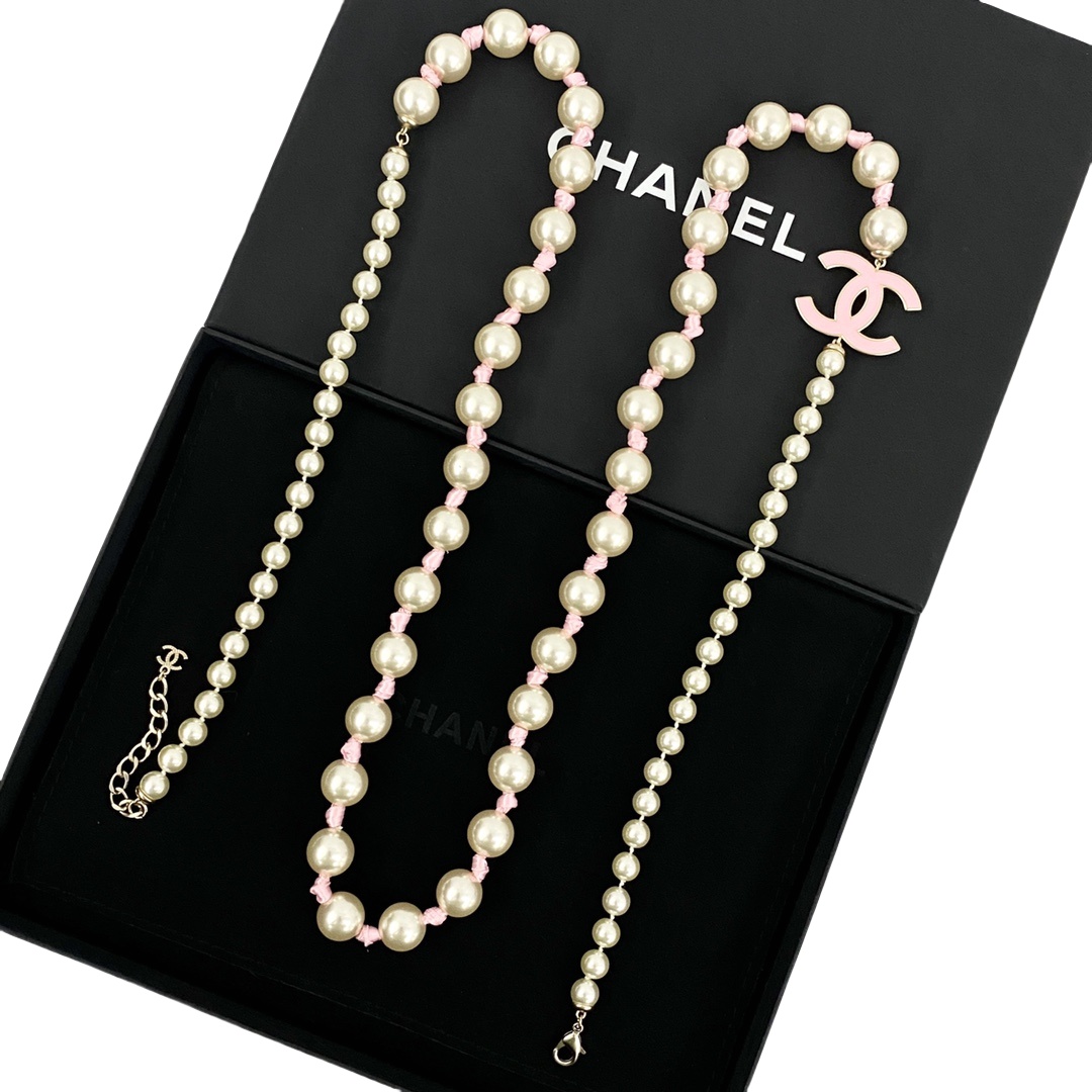 CCL096 Chanel necklace pearl long - ccjewelryacc