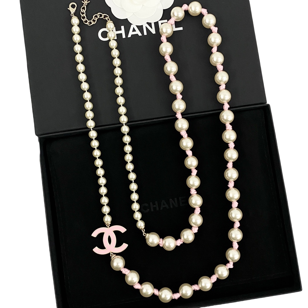 CCL096 Chanel necklace pearl long - ccjewelryacc