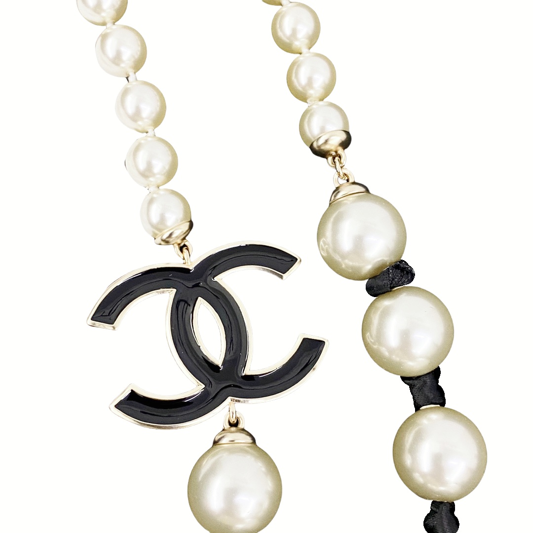 CCL096 Chanel necklace pearl long - ccjewelryacc