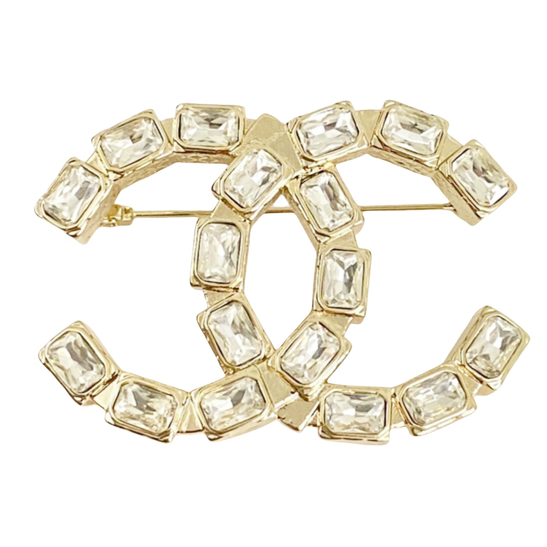 BCB030 CC square diamond brooch pin - ccjewelryacc