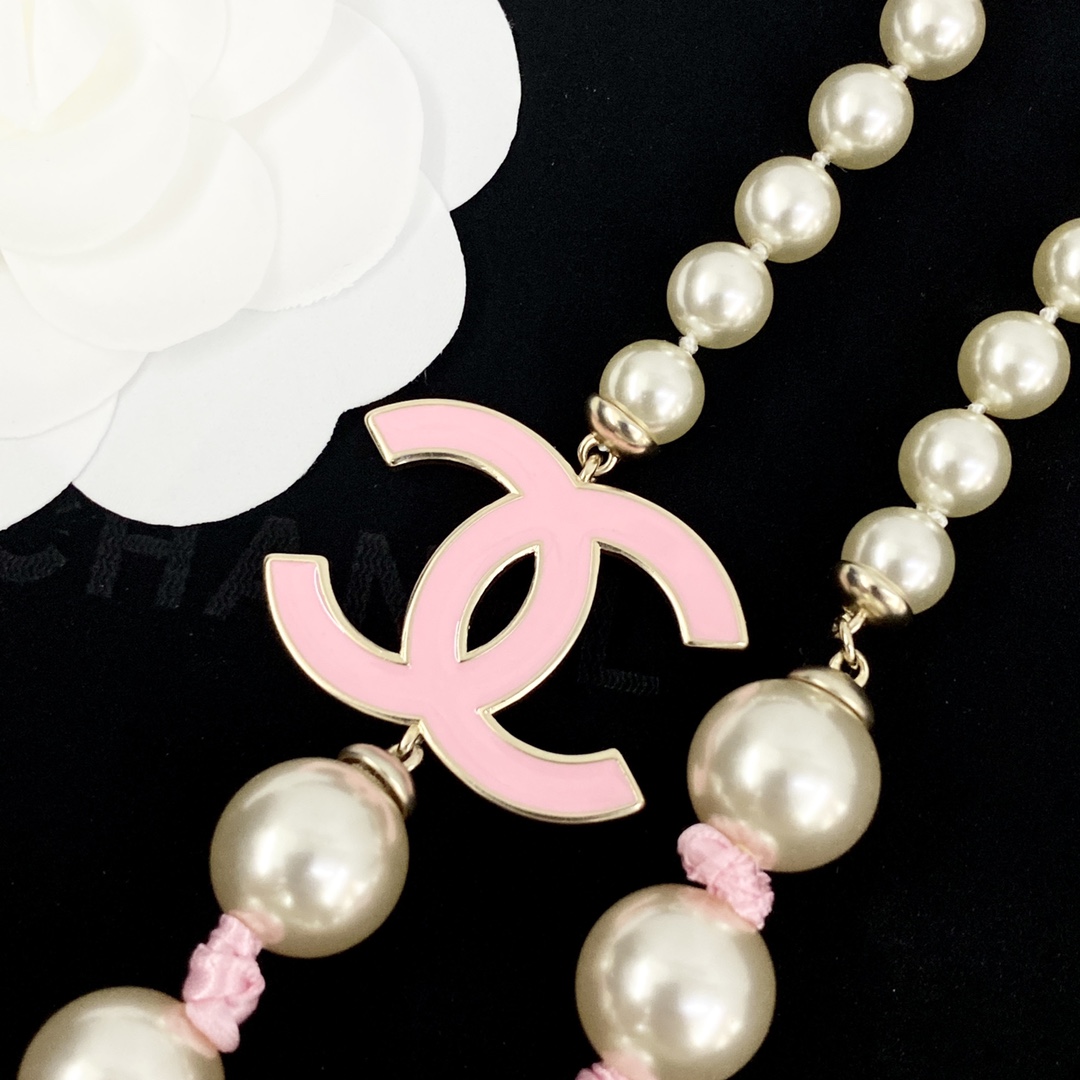 CCL096 Chanel necklace pearl long - ccjewelryacc
