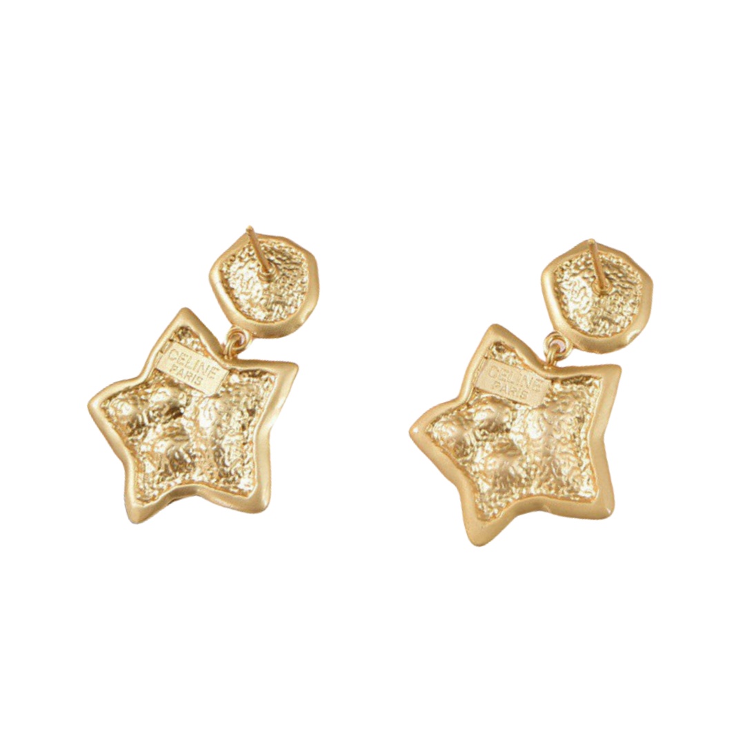 CLE084 Celine Act de Triomphe star drop earrings - ccjewelryacc