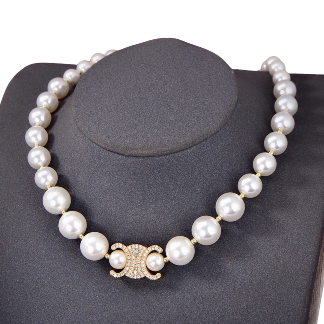CLN005 celine pearl necklace - ccjewelryacc