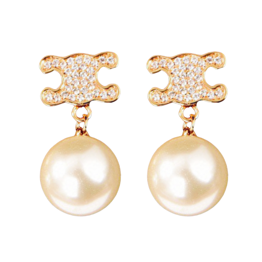 CLE088 celine earrings pearl - ccjewelryacc