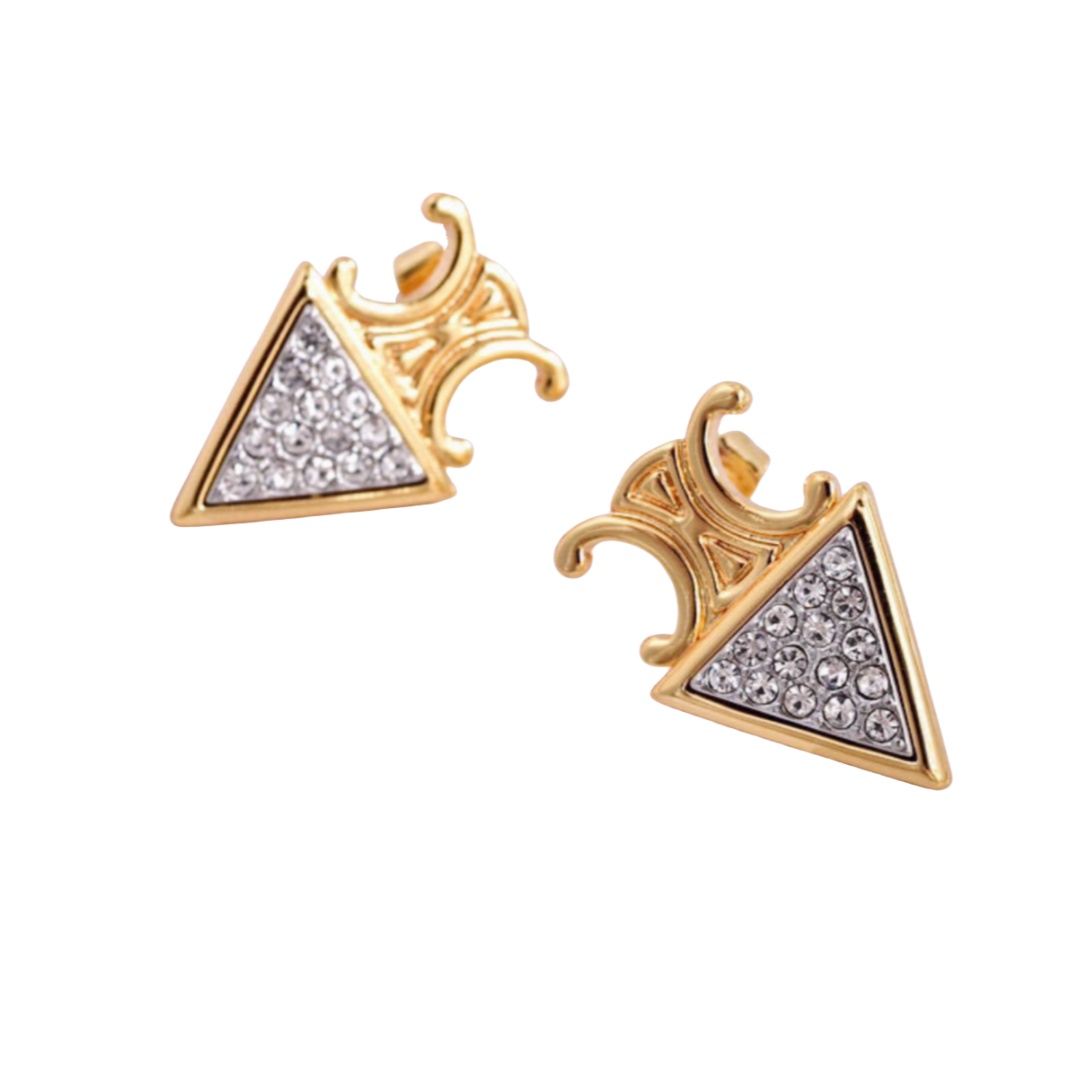 CLE085 Celine Act de Triomphe crystal earrings - ccjewelryacc