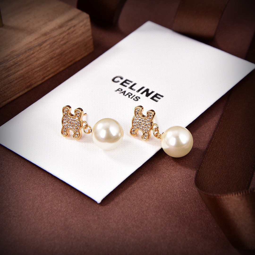 CLE088 celine earrings pearl - ccjewelryacc