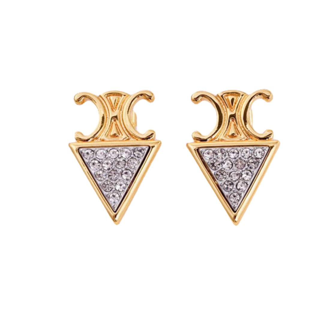 CLE085 Celine Act de Triomphe crystal earrings - ccjewelryacc
