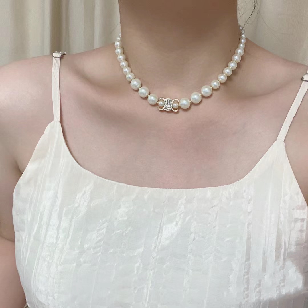 CLN005 celine pearl necklace - ccjewelryacc