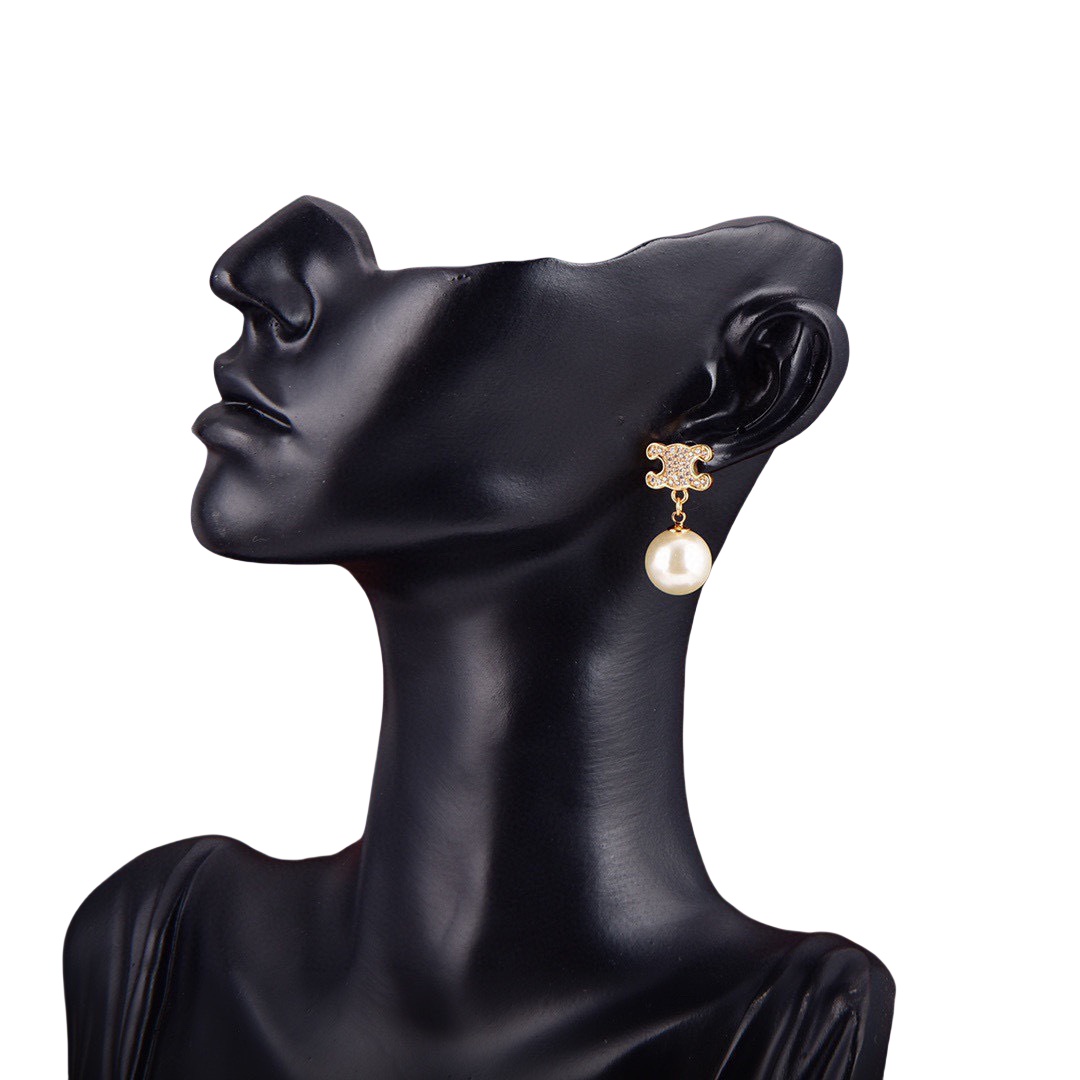 CLE088 celine earrings pearl - ccjewelryacc
