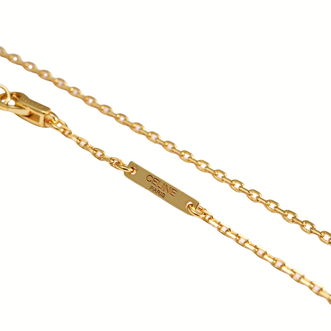 CLN015 celine pearl pendant necklace - ccjewelryacc