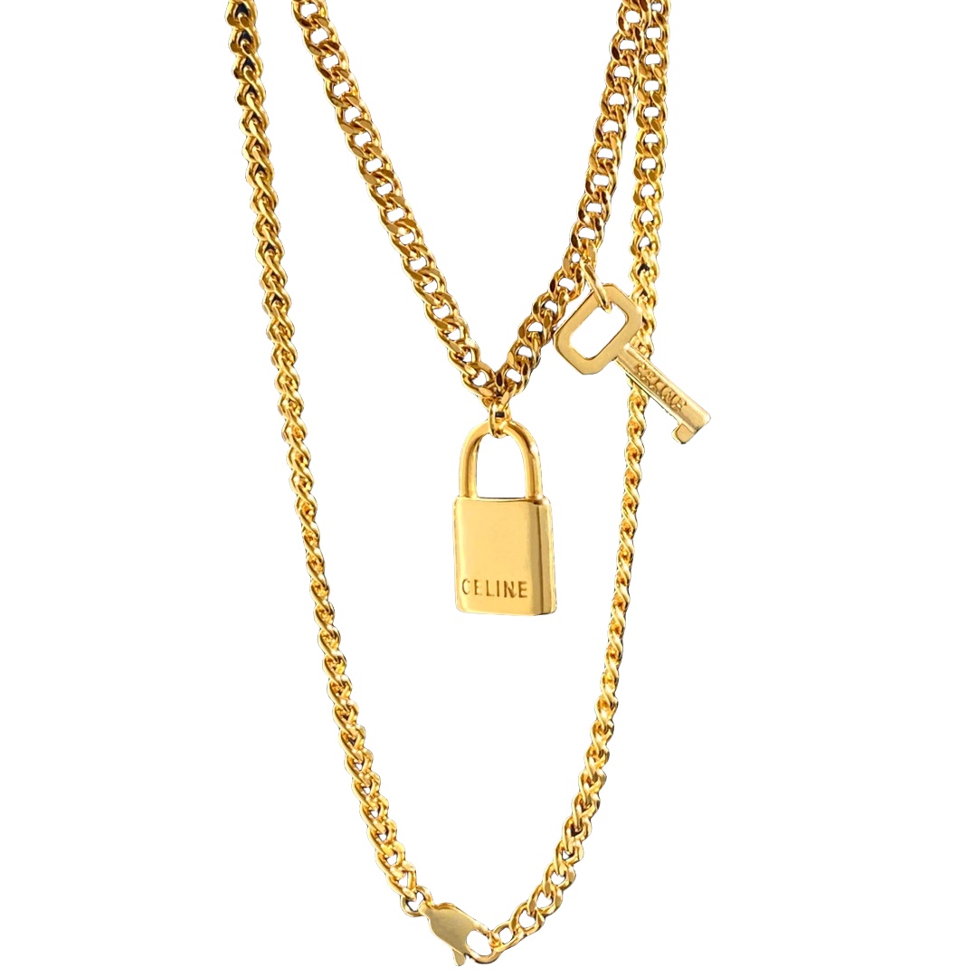CLN011 celine lock necklace - ccjewelryacc