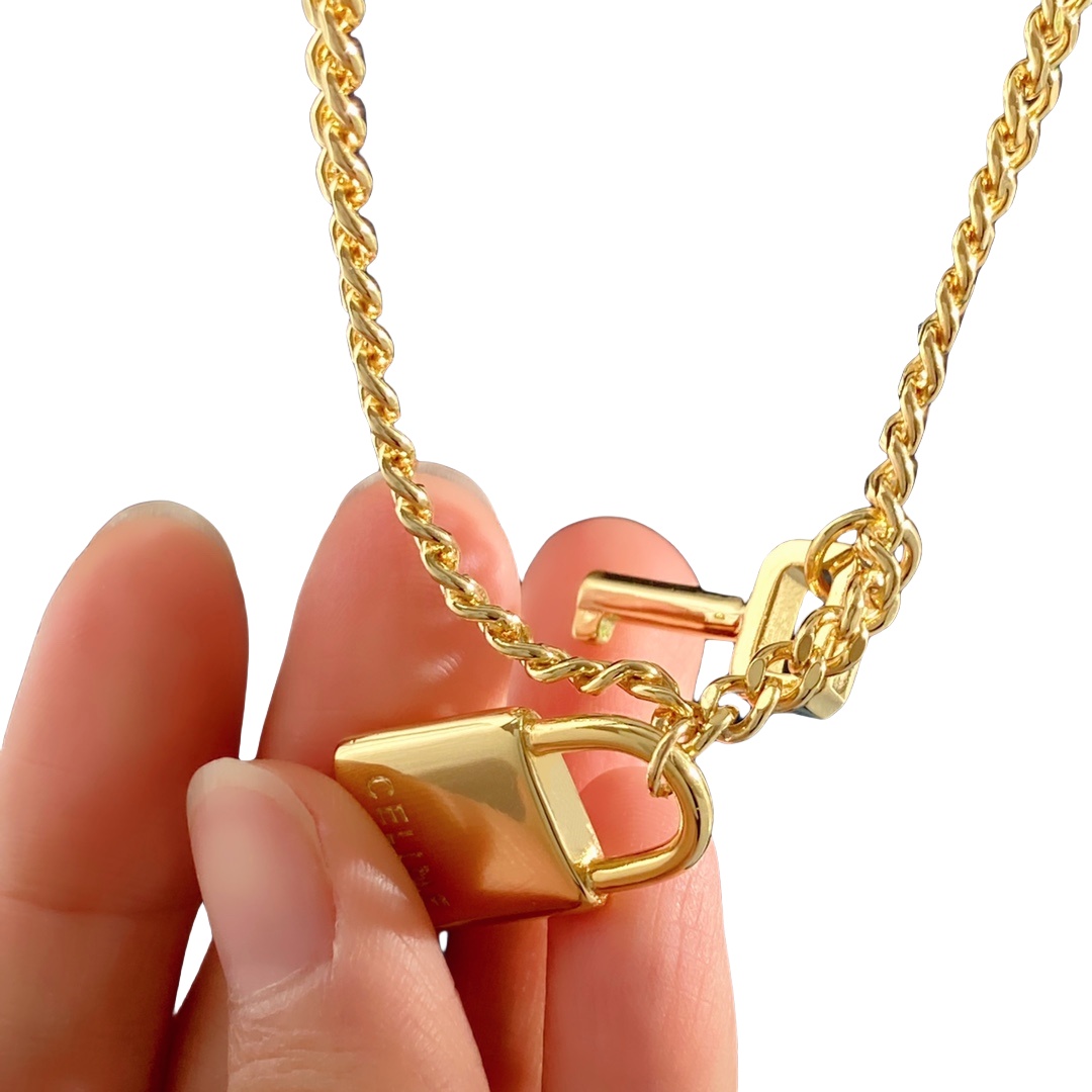 CLN011 celine lock necklace - ccjewelryacc