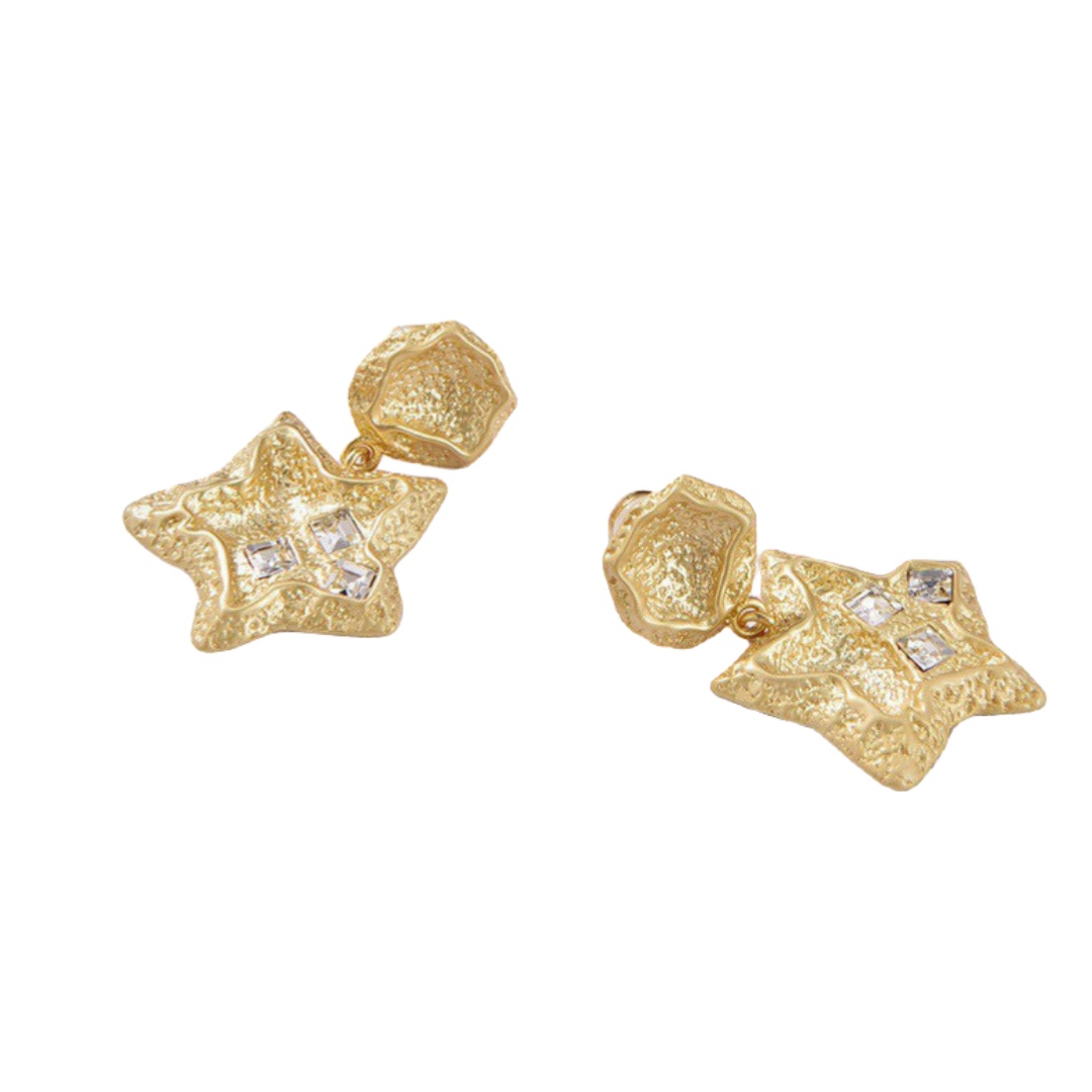 CLE084 Celine Act de Triomphe star drop earrings - ccjewelryacc