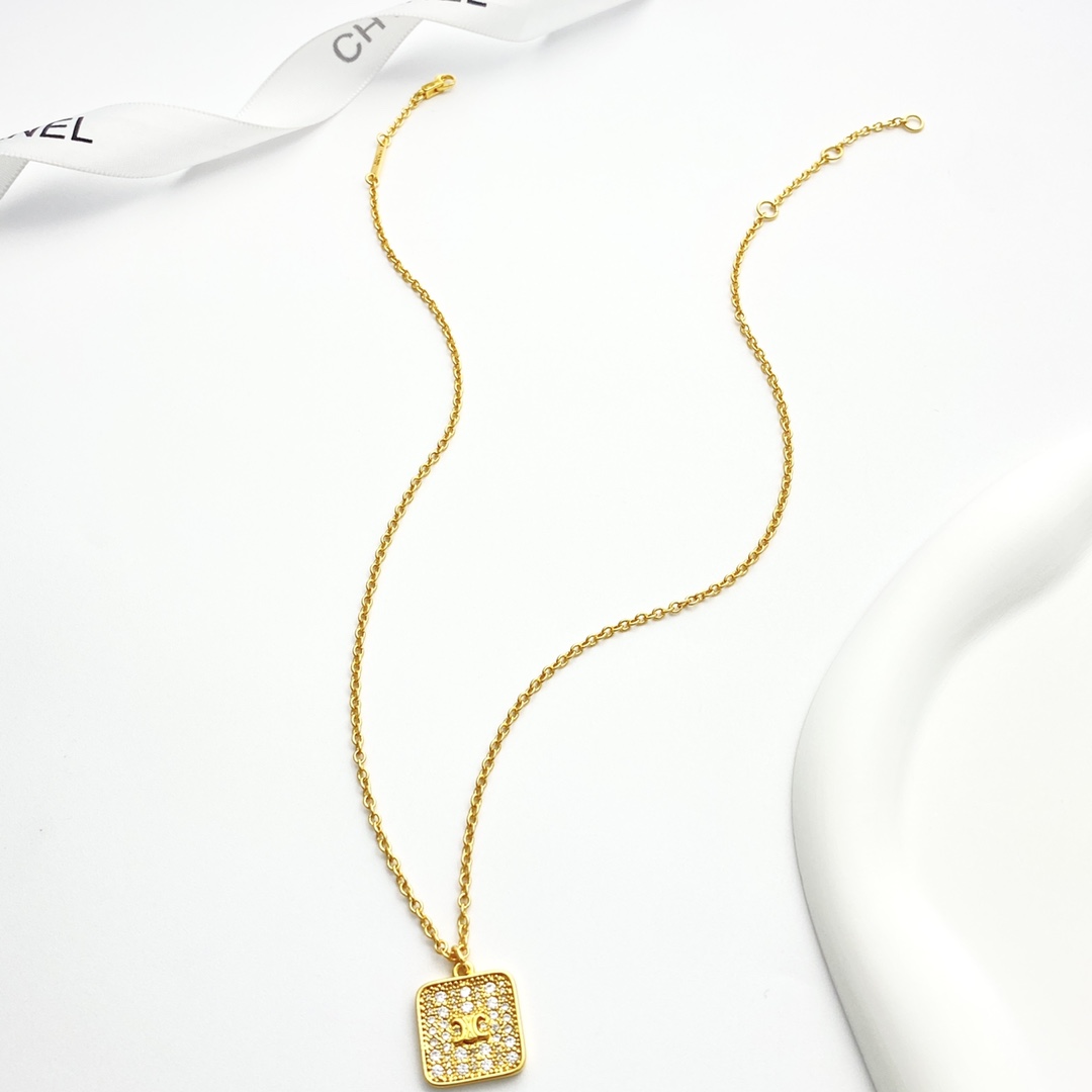 CLN001 celine initial necklace - ccjewelryacc