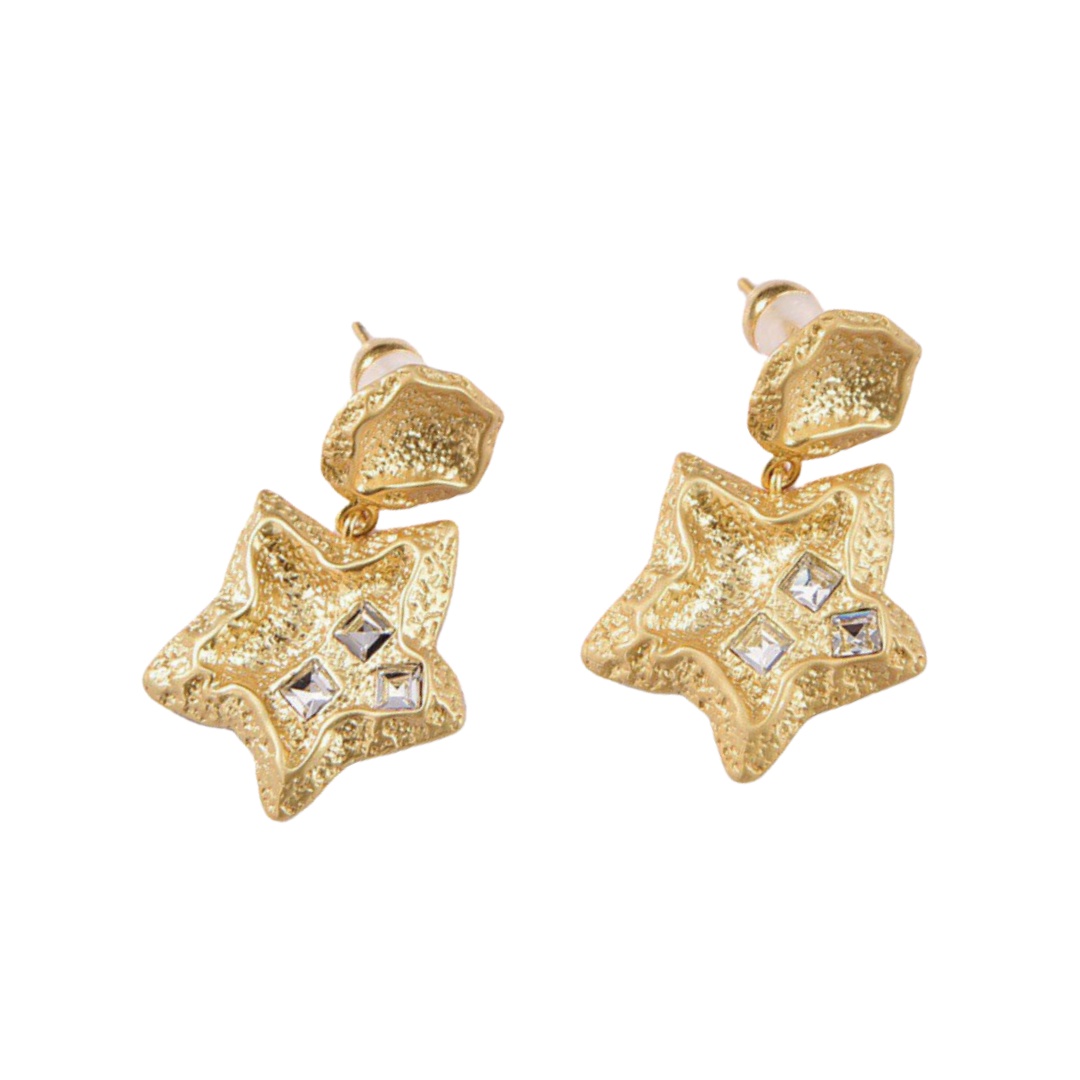 CLE084 Celine Act de Triomphe star drop earrings - ccjewelryacc