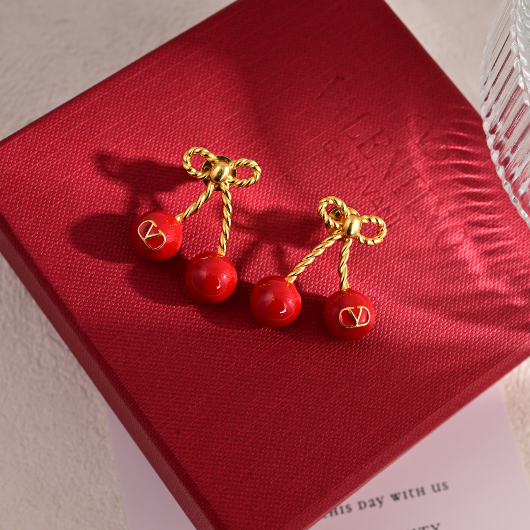 VTE131 Valentino women Chez cherry earrings - ccjewelryacc