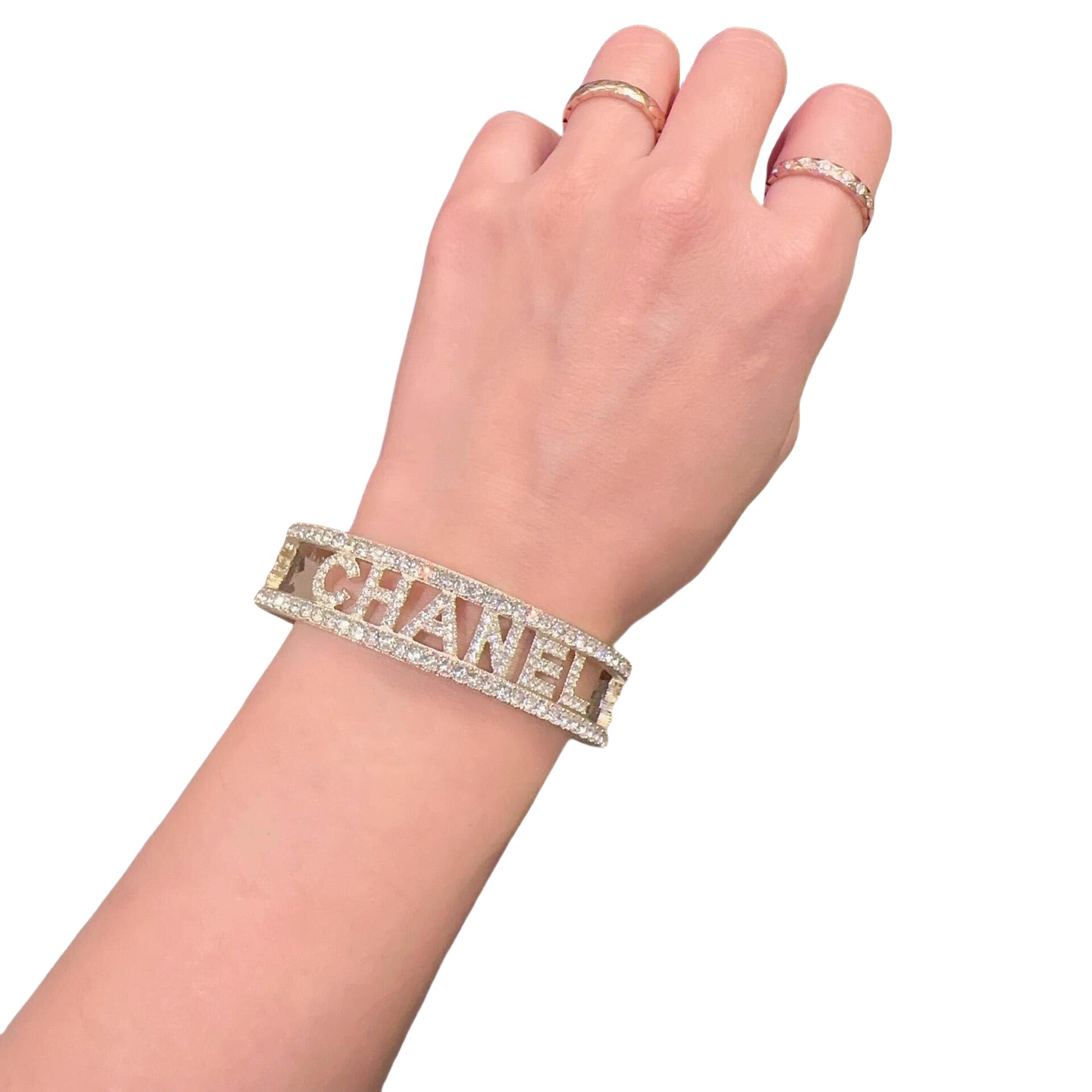 CCS016 chanel crystal bangle bracelet - ccjewelryacc