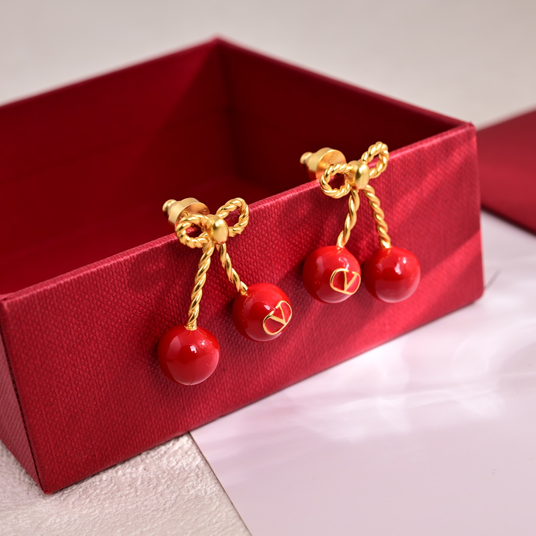 VTE131 Valentino women Chez cherry earrings - ccjewelryacc