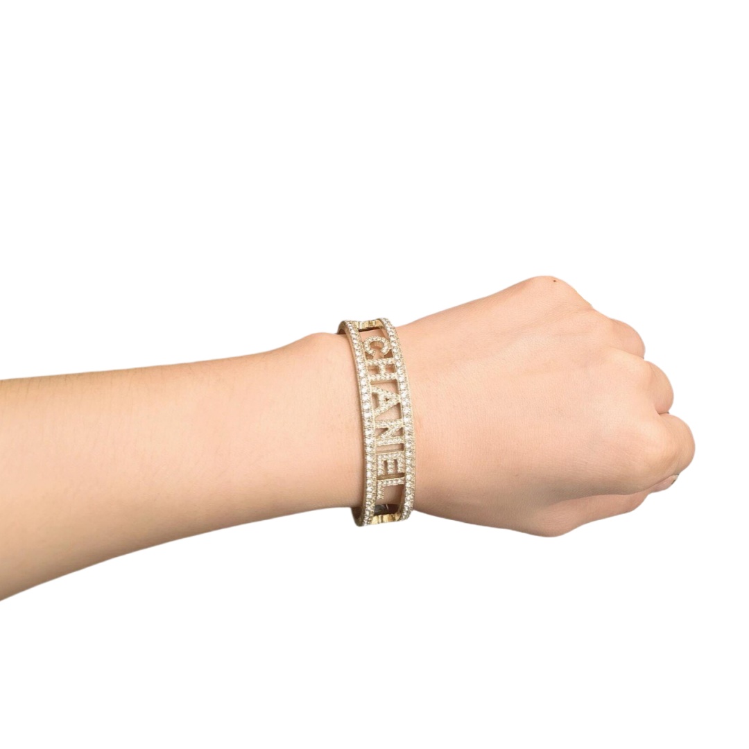 CCS016 chanel crystal bangle bracelet - ccjewelryacc