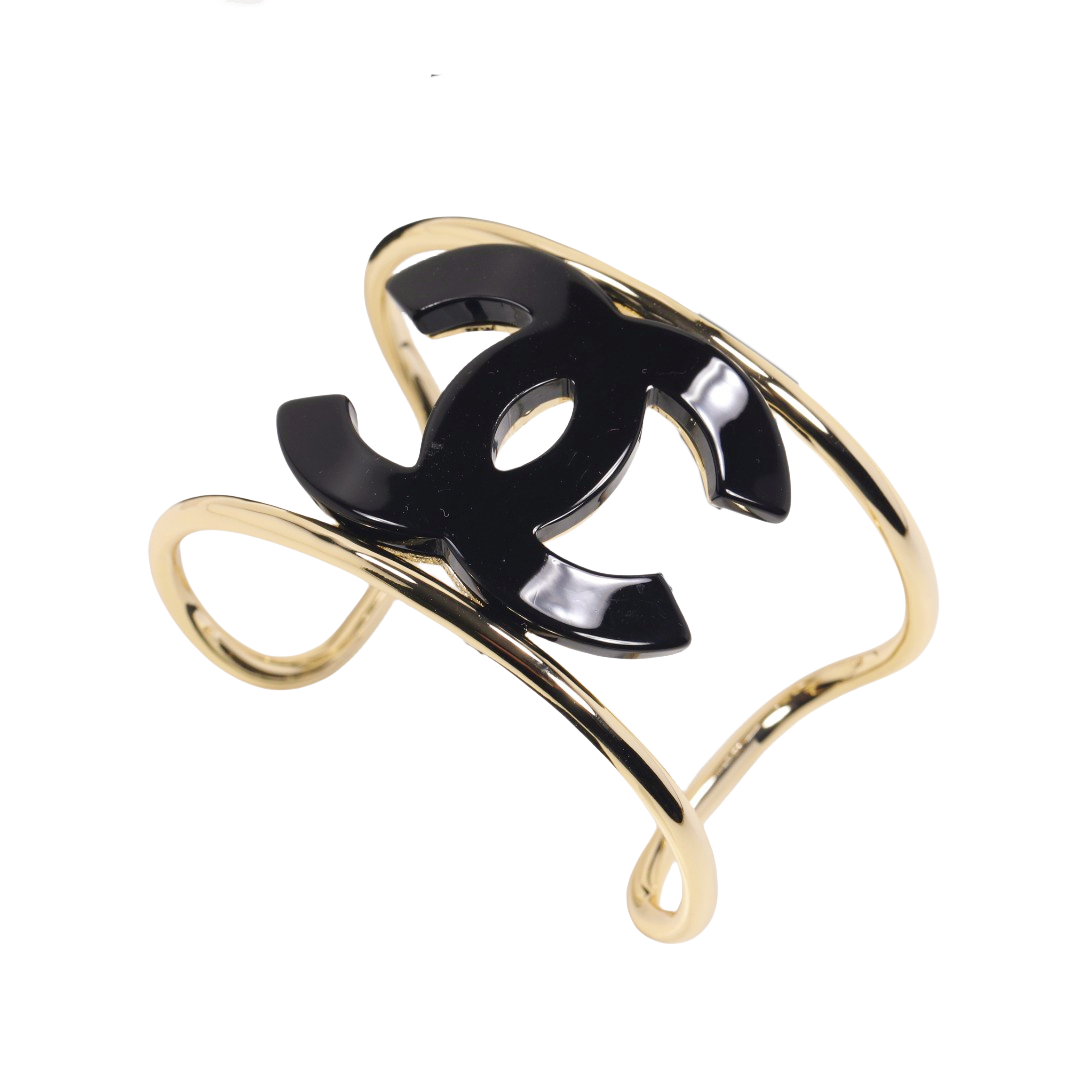 CCS130 Metal with CC acrylic cuff bracelet - ccjewelryacc