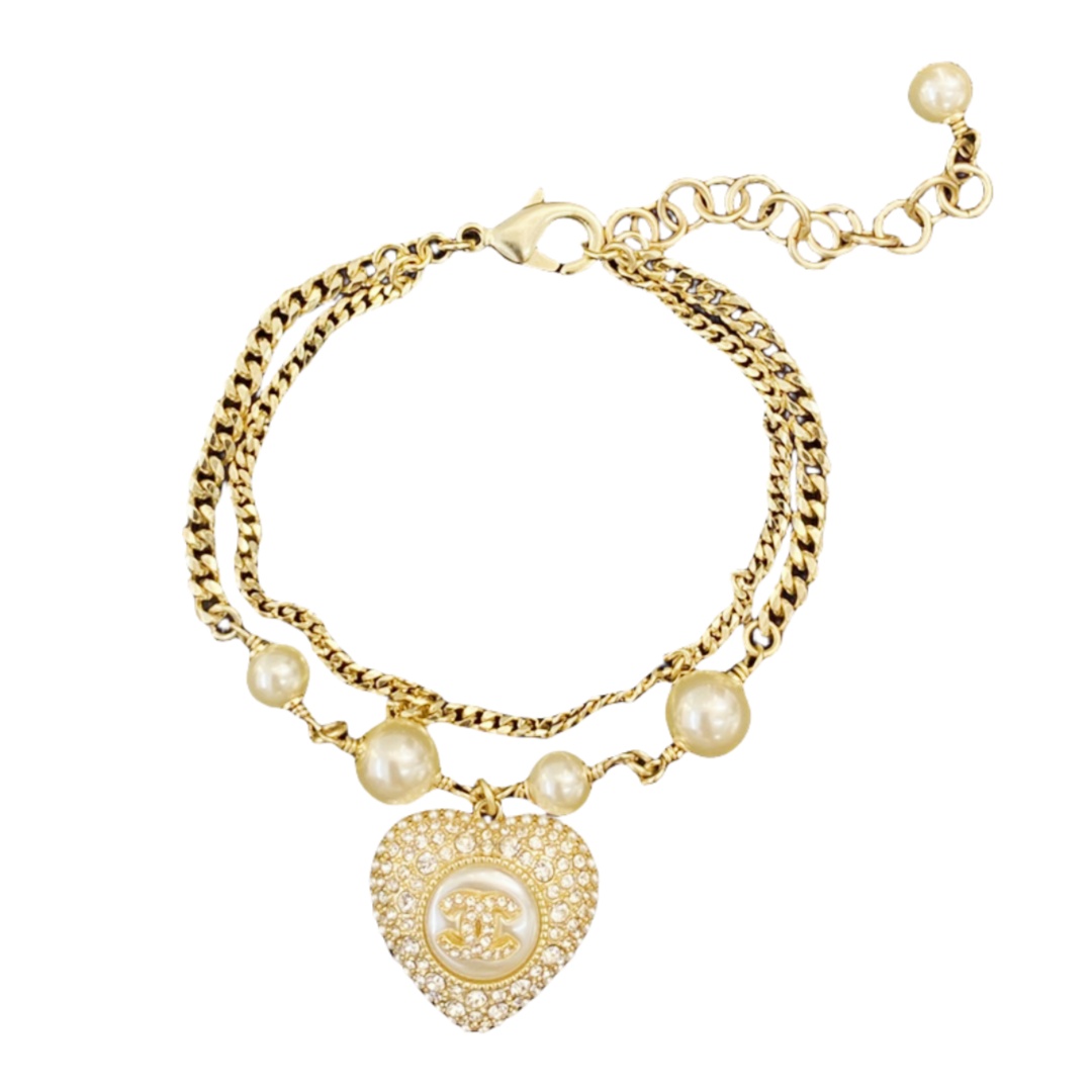 CCS050 Chanel heart bracelet chain - ccjewelryacc