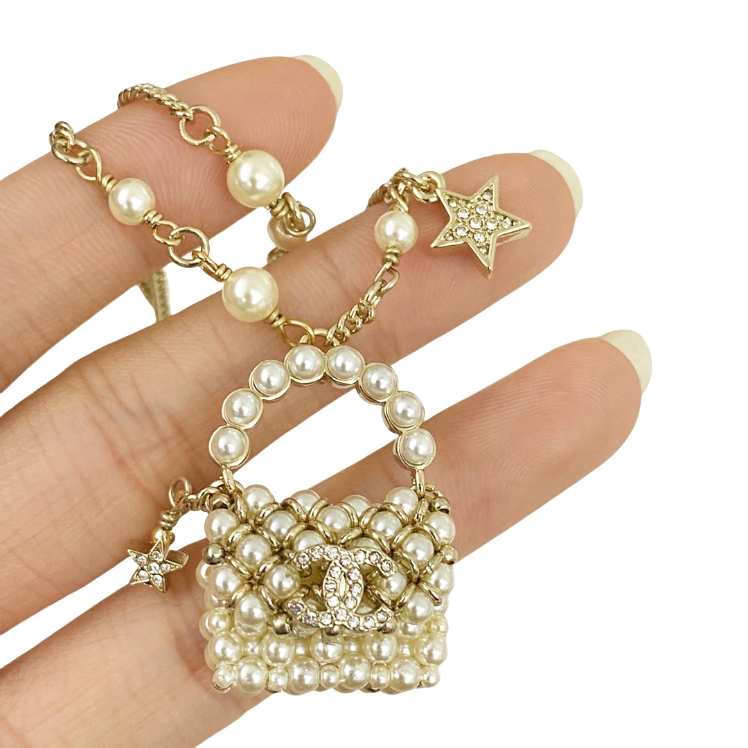 CCS039 Chanel pearl bag bracelet - ccjewelryacc