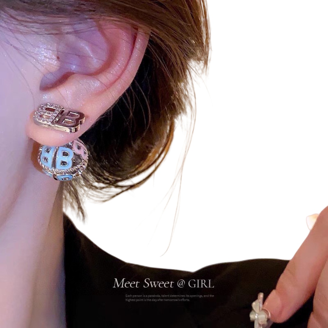 BAE004 Balenciaga Monaco stud earrings - ccjewelryacc