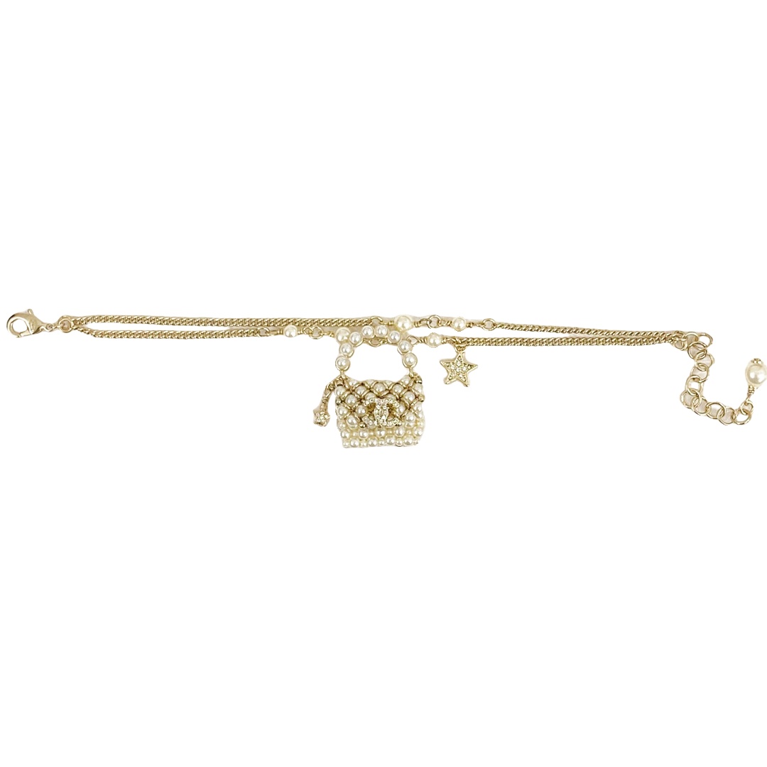 CCS039 Chanel pearl bag bracelet - ccjewelryacc