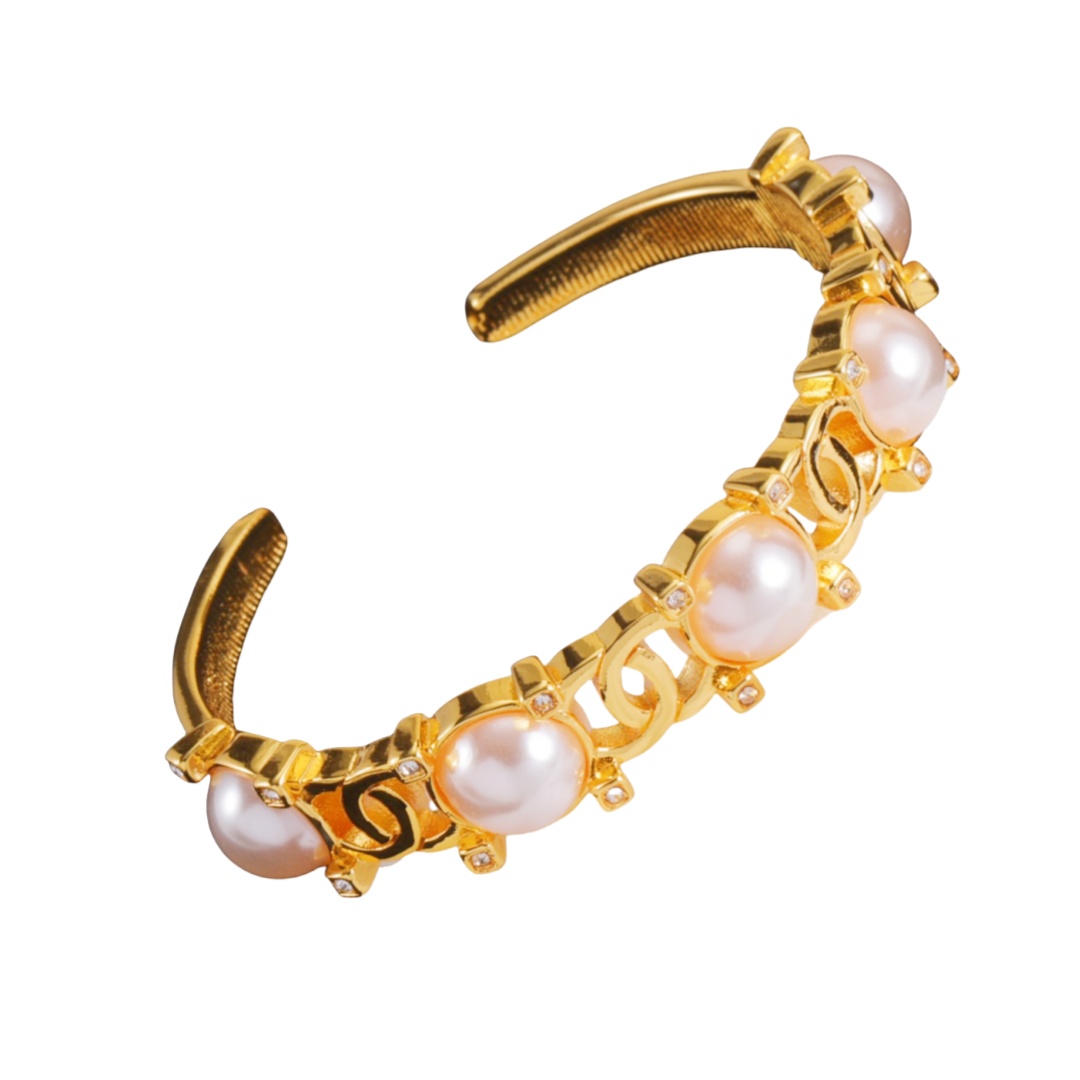 CCS093 chanel cuff bracelet gold - ccjewelryacc