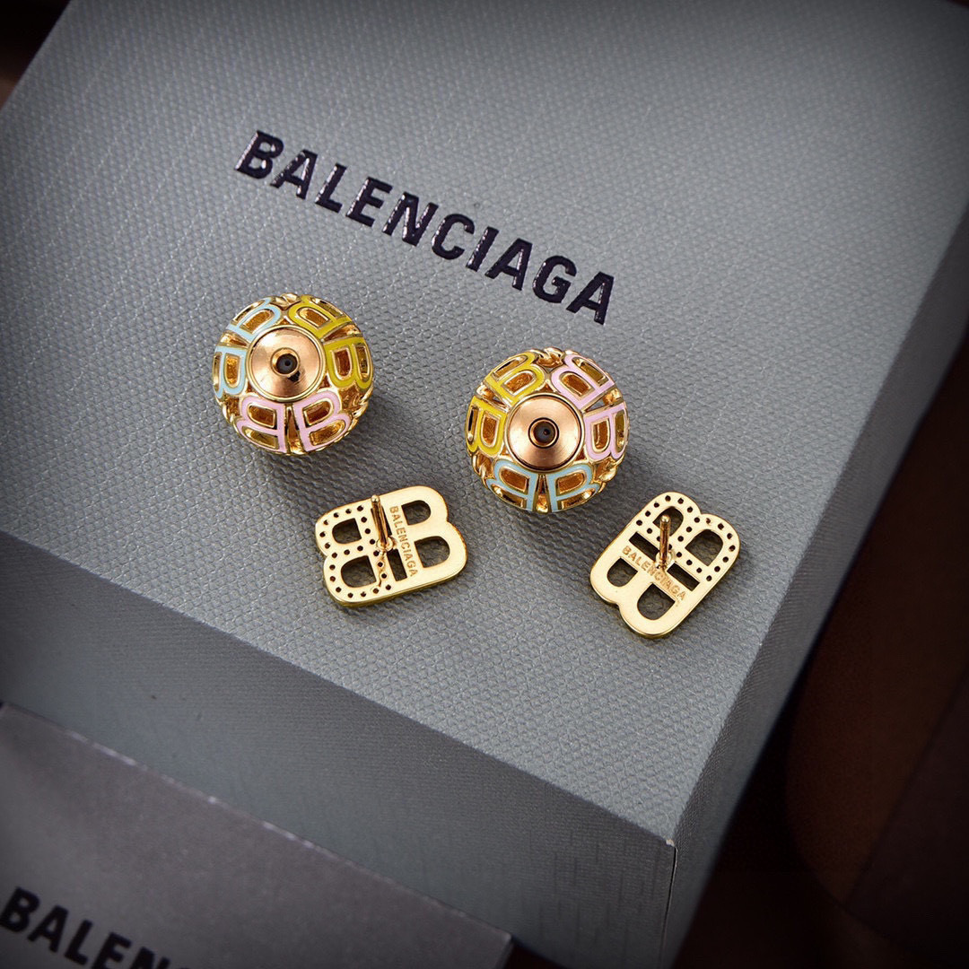 BAE004 Balenciaga Monaco stud earrings - ccjewelryacc