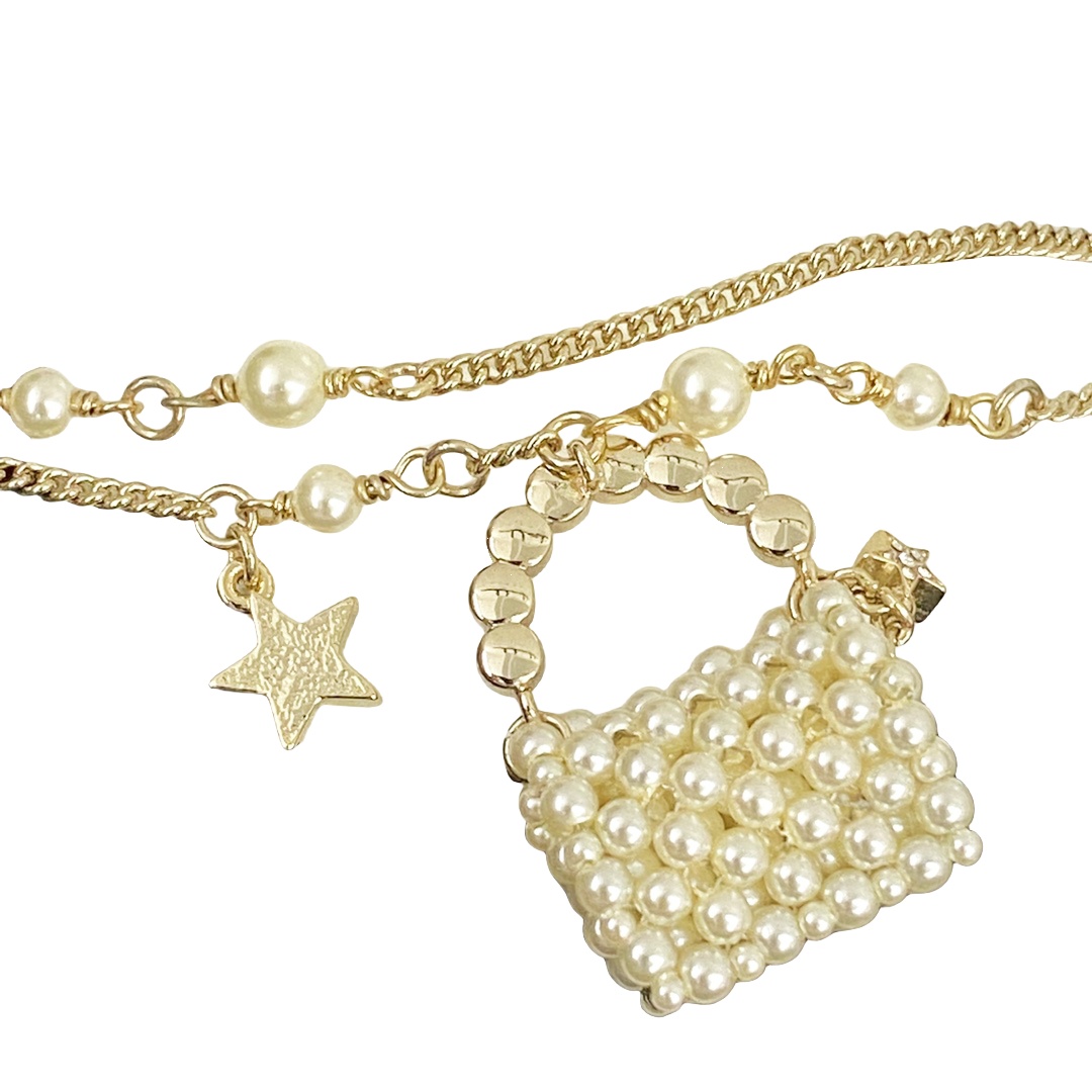 CCS039 Chanel pearl bag bracelet - ccjewelryacc