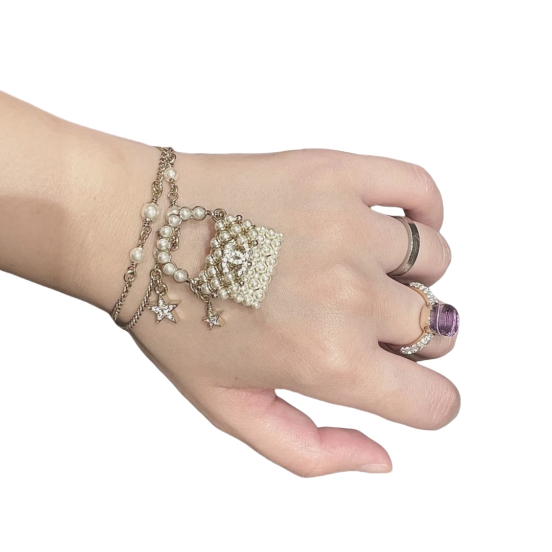 CCS039 Chanel pearl bag bracelet - ccjewelryacc