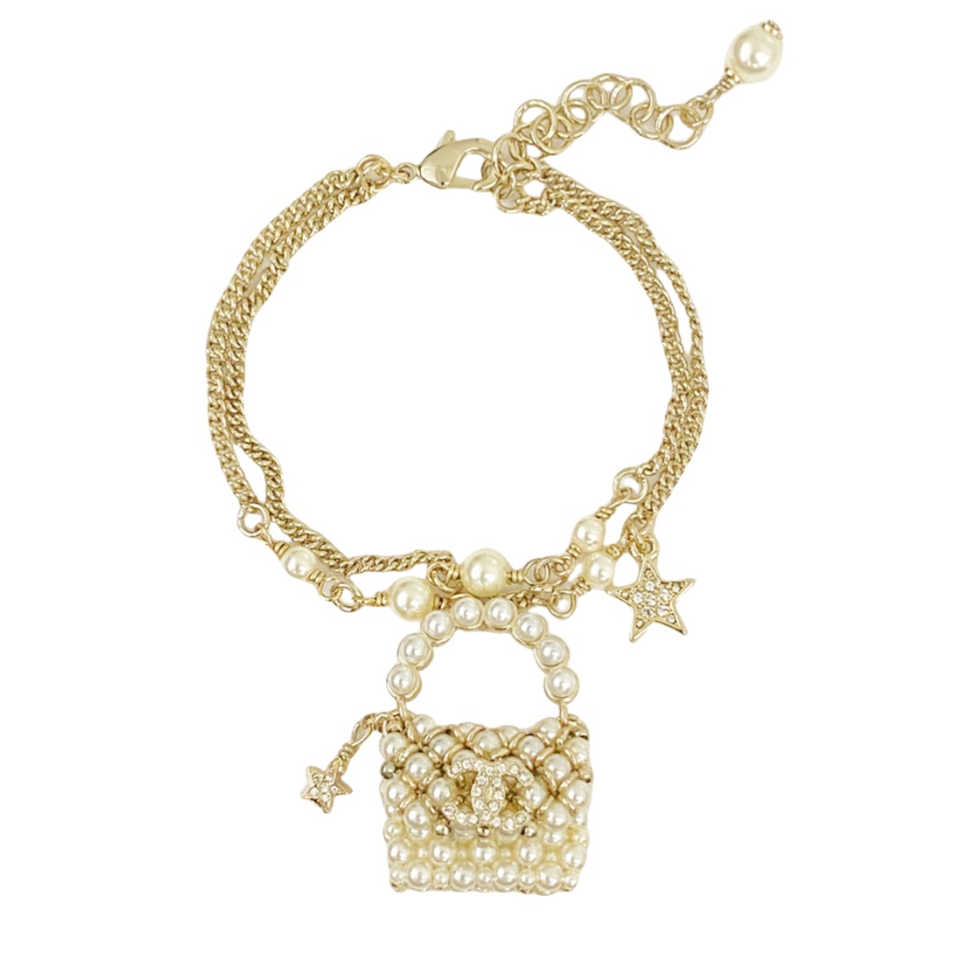 CCS039 Chanel pearl bag bracelet - ccjewelryacc