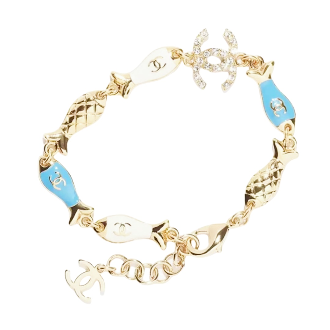 CCS086 Chanel Ocean style minnows charms bracelet - ccjewelryacc