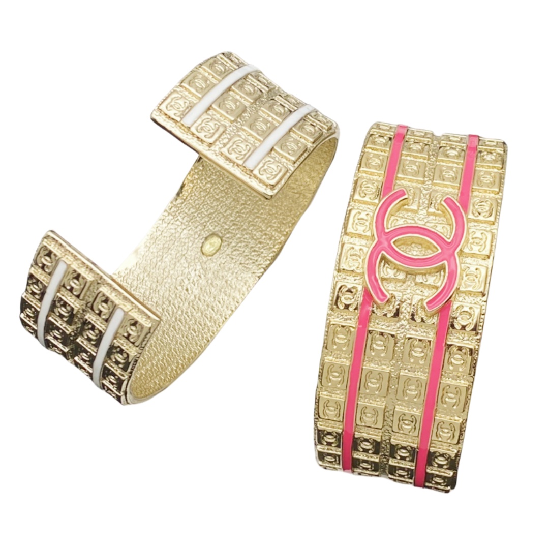CCS052 chanel gold cuff bracelet - ccjewelryacc