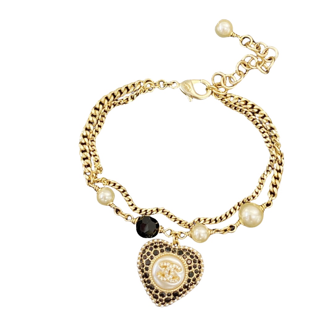 CCS050 Chanel heart bracelet chain - ccjewelryacc